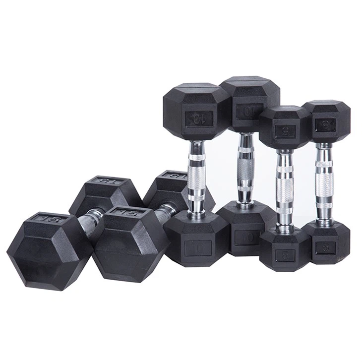 Set Hex Dumbbell yang dilapisi getah